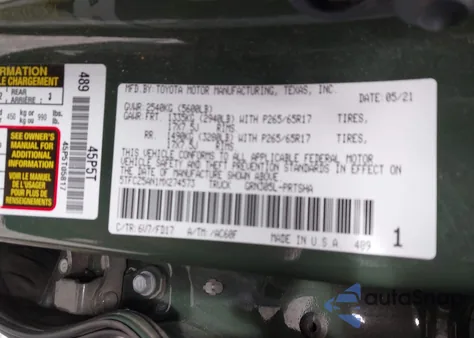 2021 Toyota Tacoma Trd Sport z USA, uszkodzony, nr VIN 5TFCZ5AN1MX274573